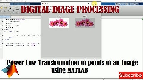 Power Law Transformation of points of an Image using MATLAB