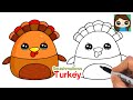 How to Draw a Turkey Easy | Thanksgiving Squishmallows