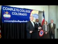 Gov bill ritter jr introduces complete college colorado