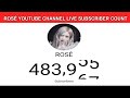 ROSÉ YOUTUBE CHANNEL Live Sub Count  | BLACKPINK ROSÉ ON THE GROUND