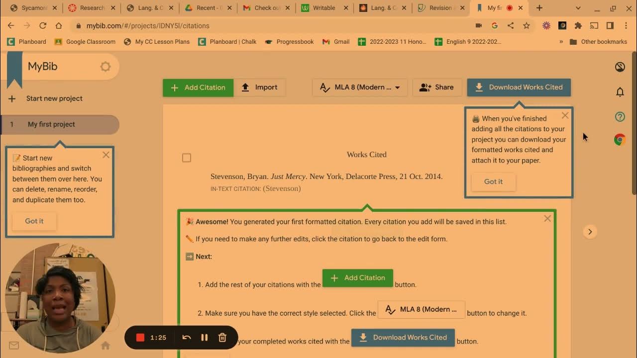 📖 Tutorial. It's the easiest way to make your Works Cited and