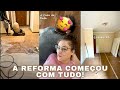 COMEÇOU A REFORMA DA CASA NOVA - PISO DE MADEIRA, QUARTO E COMPRAS! #AcasaDaDuda EP 3!