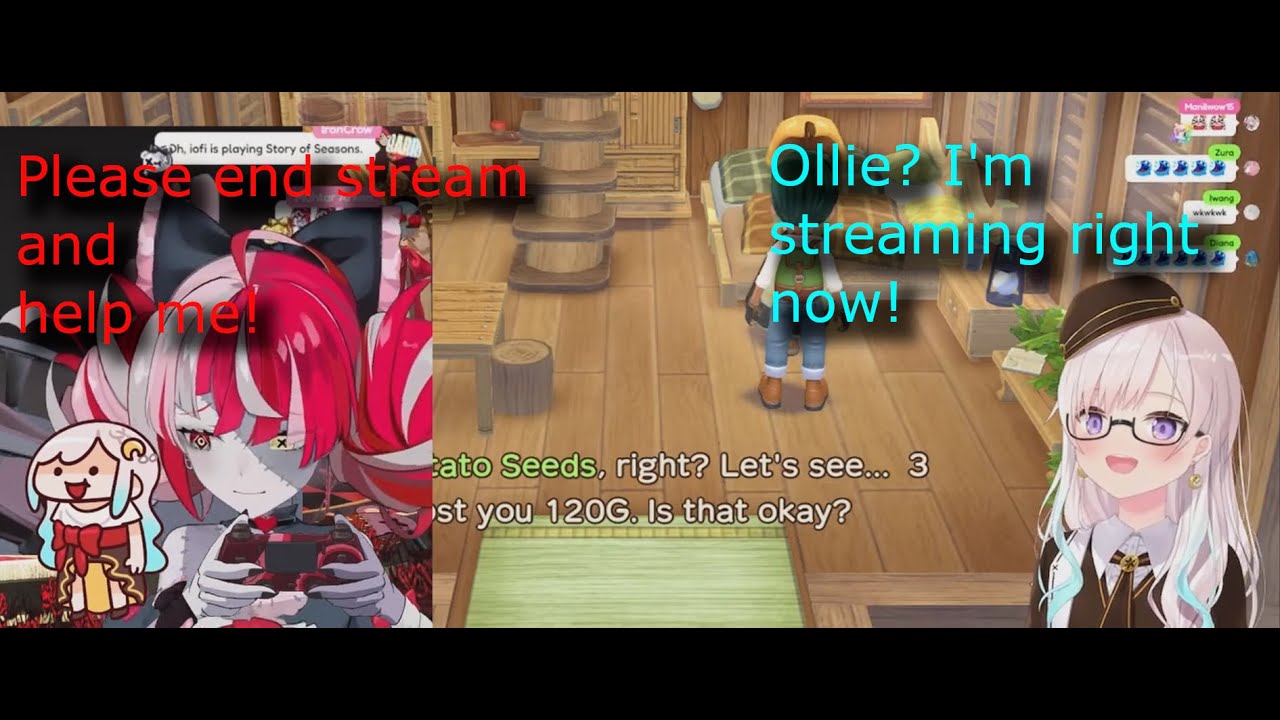 Ollie Visits Iofi's Stream and Asks for Support During Horror Game ...
