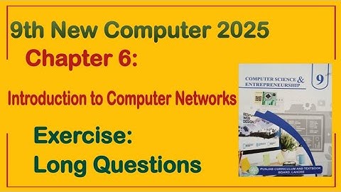 9Th Class Computer New Book 2025 || Chapter 6,Exercise Solution || Punjab Board 9th new computer