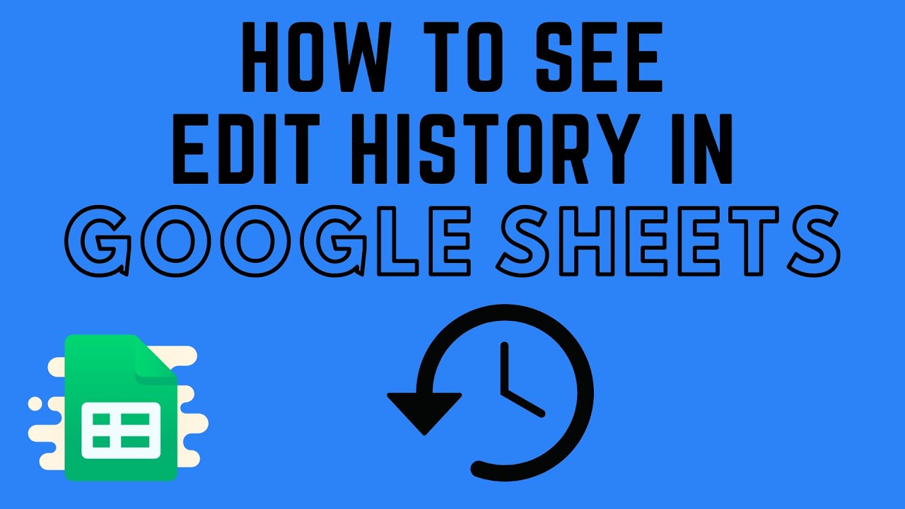 How to See Edit History in Google Sheets - Version History Tutorial