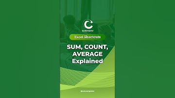How to Add, Count & Average in Excel #shorts