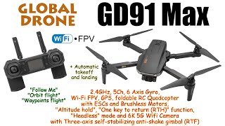 Global Drone GD91 Max 6K Camera, 5Ch, 6 Axis, GPS, Alt. hold, Brushless, RTH, WiFi FPV (RTF) Remotoy screenshot 5