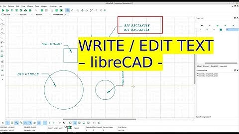 How to Write and Edit Text - LibreCAD