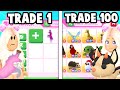 Trading From POTION to ___ in 100 TRADES! (Adopt Me)