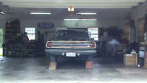 '69 Cuda 340 open headers Hughes Whiplash cam