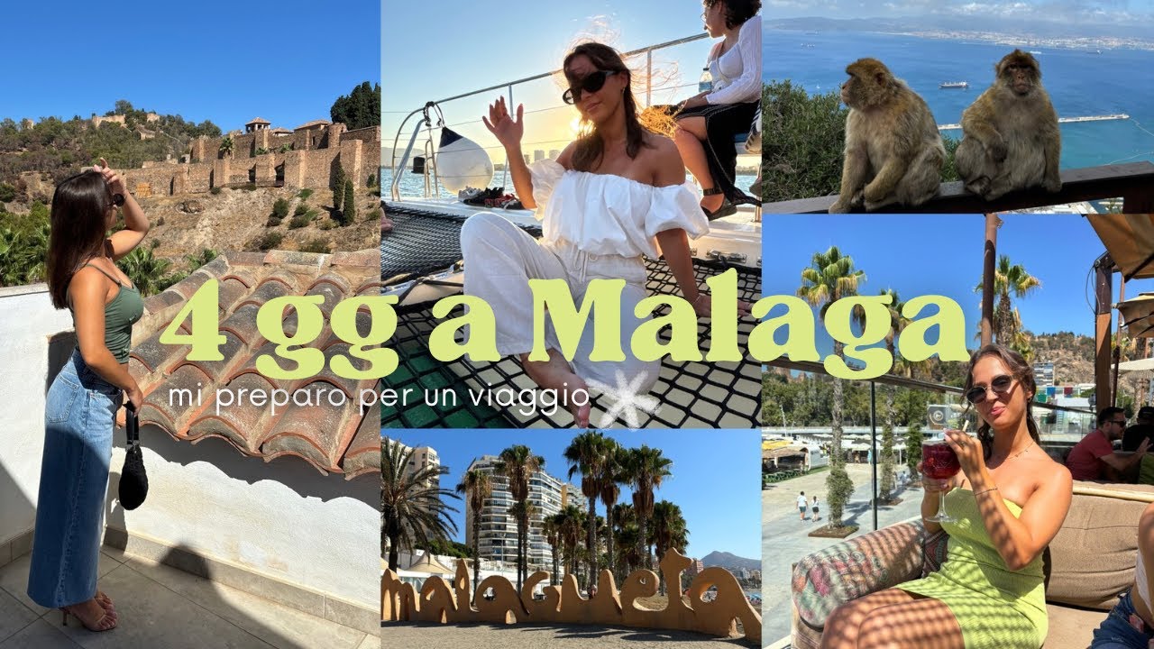 4 GIORNI A MALAGA 🇪🇸 mi preparo per un viaggio e cosa ho fatto e visto a Malaga e Gibilterra 🌴
