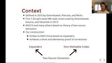 ITC2020 Pre-Recording: Expander Graphs are Non-Malleable Codes