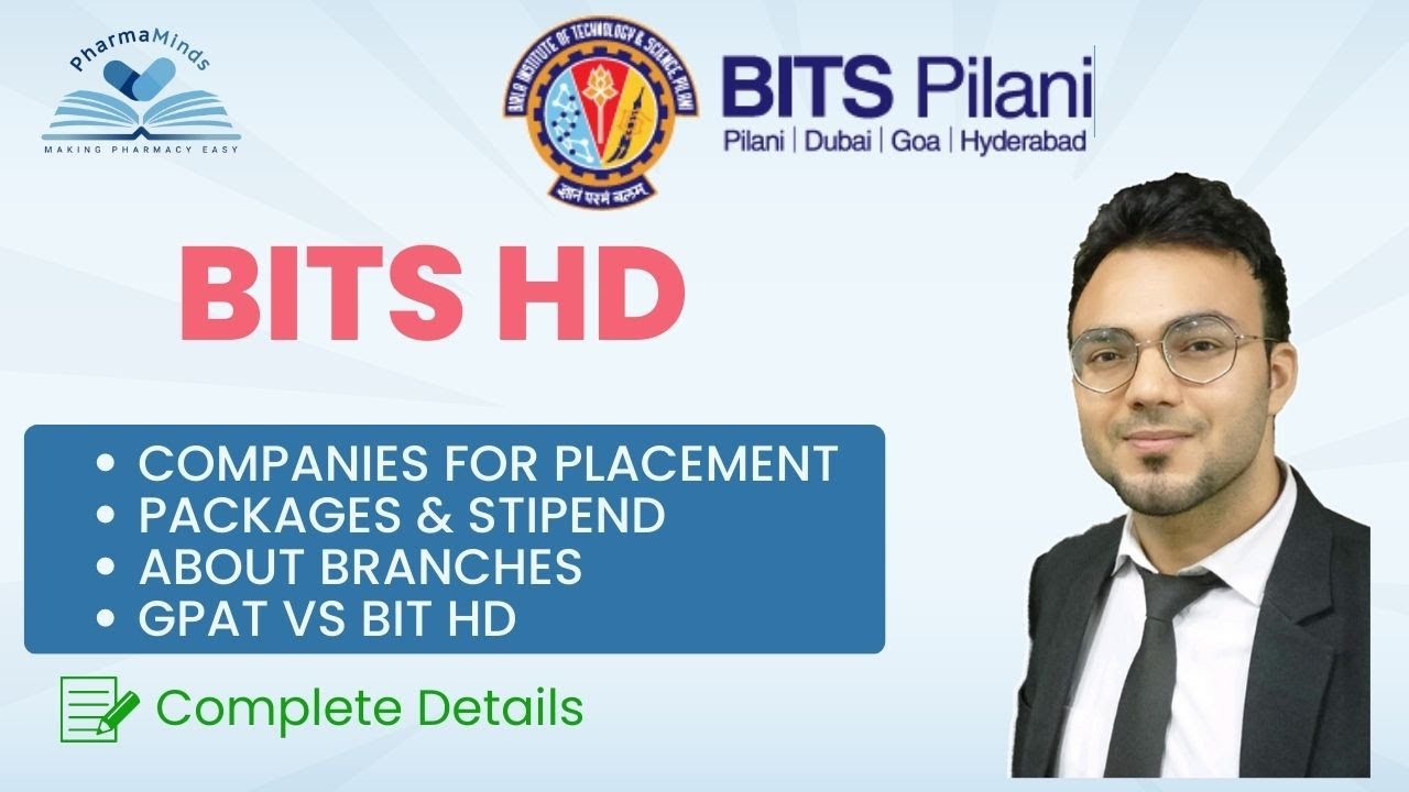 Complete Details about BITS HD | Stipend and Package | Pharmaminds