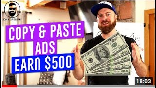 How To Copy  Paste Ads To Make 100 -500 A Day Online