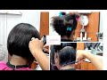 How to do a SILK PRESS AND CUT CORRECTION ON DAMAGED HAIR