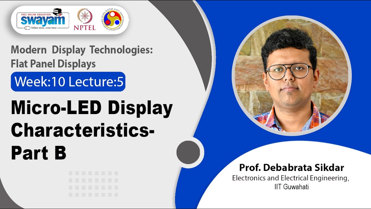 Lec 50: Micro-LED Display Characteristics-Part B