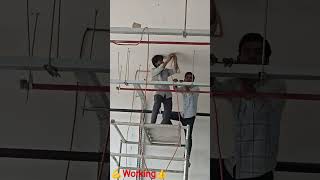 Fire Alarm Cable Pulling & Routing 🔥Ceiling Hanger Cable Work Total Tech Services #totaltechservices