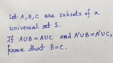 If AUB = AUC and A
