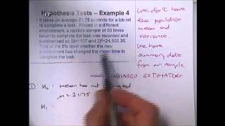 Hypothesis testing with Continuous Random Variables - Teaching Video