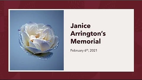 Janice Arrington's Memorial