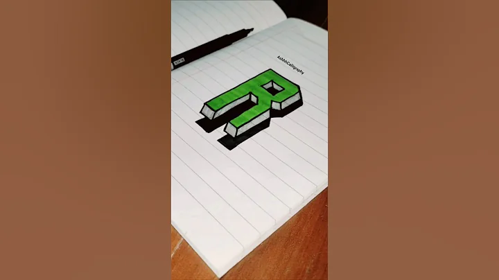 3d letter 'R' Tutorial.✍️#3dart#foryoupage#shortsfeed#satisfying#calligraphymasters#AshhhCalligraphy