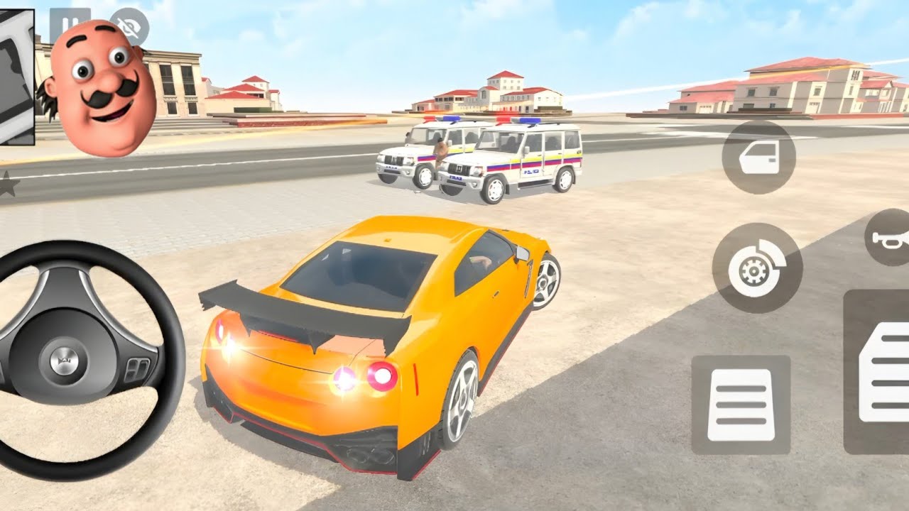 Car Bike Game: Franklin ordered an Indian bus and drives a new Indian Police SUV in the game 