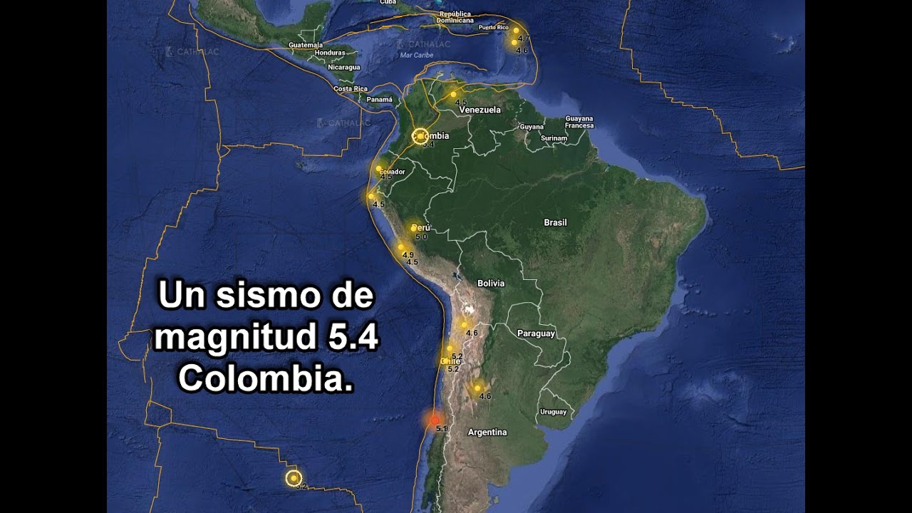 Un sismo de magnitud 5,4 sacude Colombia. ultima hora pr