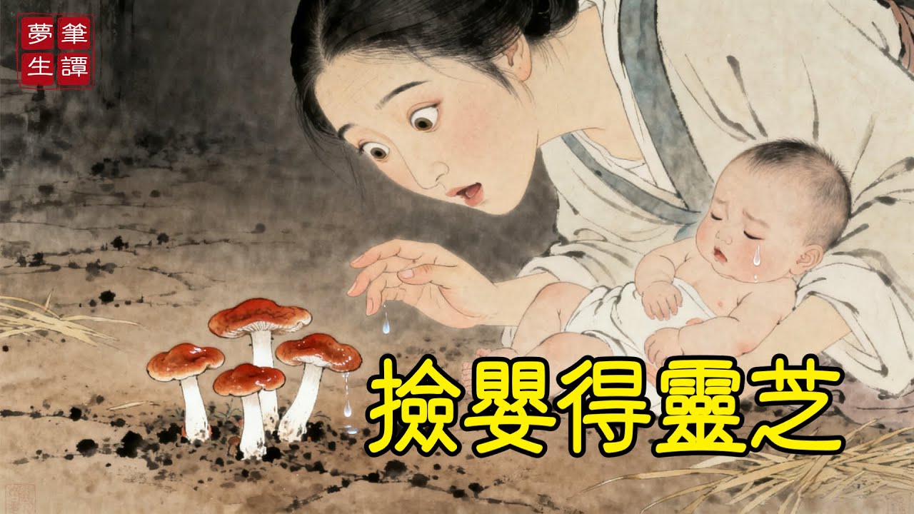 掃把星寡婦撿回個快凍僵的棄嬰，全村唾棄！嬰兒夜夜啼哭，眼淚落在地上竟長出能治百病的靈芝！