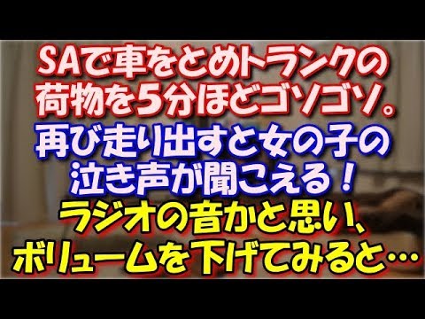 【修羅場】 SAで車をとめトランクの荷物を５分ほどゴソゴソ。再び走り出すと女の子の泣き声が聞こえる！ラジオの音かと思い、ボリュームを下げてみると後ろからすすり泣きが！ スカッと修羅場ラバンダ