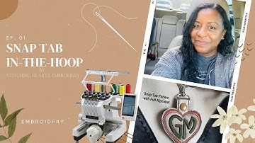 Vinyl Snap Tab Heart Key Fob- How to make a key chain Machine Embroidery design