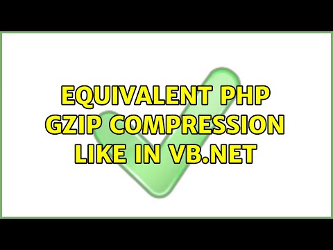 Equivalent PHP GZIP Compression like in VB.NET (2 Solutions!!)