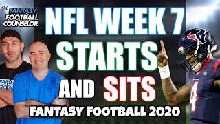 NFL Fantasy Football Week 7 Starts and Sits 2020