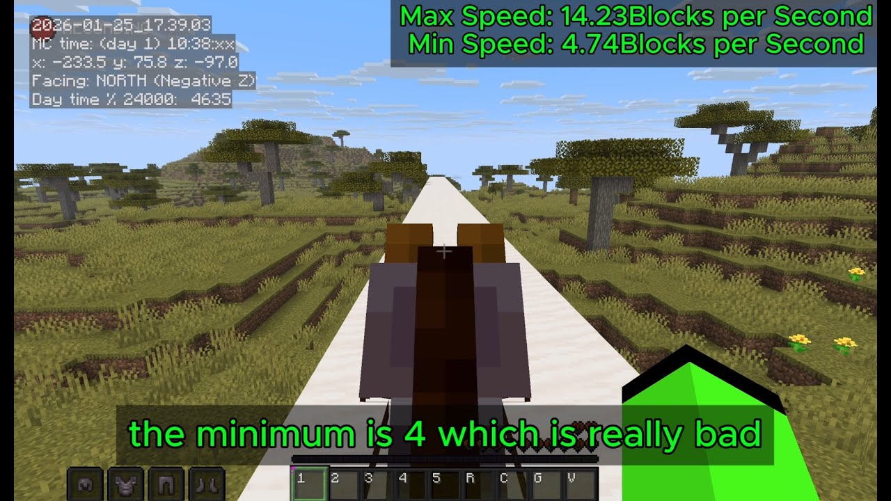 How to test a Horses's speed in Minecraft - YouTube