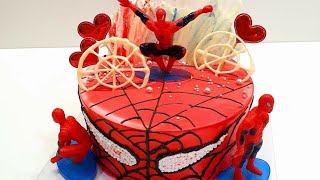 Cách làm bánh kem tạo hình siêu nhân spider man | Birthday cake spider man decor | History of cake screenshot 2
