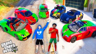 ကျနော် YouTuber Ishowspeed ရဲ့ CR 7ကားတွေကိုခိုးခဲ့တယ်/ Stealing Ishowspeed CR7 cars in GTA V screenshot 4