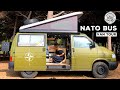 Wojskowy bus sił NATO przerobiony na KAMPERA 📡🌎 Volkswagen T4 #VANTOUR