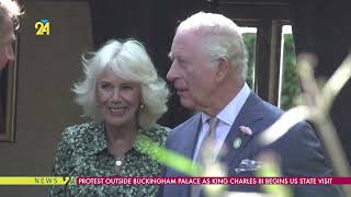 Protest Outside Buckingham Palace As King Charles Iii Begins U S State Visit