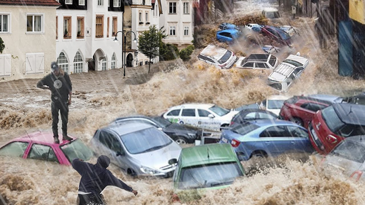 Emergency In UK Streets Turned Into Rivers For The Floods In Devon emergency-in-uk-streets-turned-into-rivers-for-the-floods-in-devon