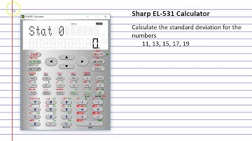 Standard Deviation on the Sharp EL-531 Calculator