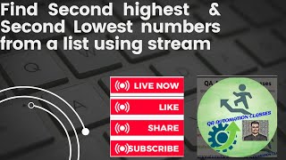 Java 8 Interview Questions | Second highest & Second Lowest