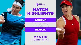 Ons Jabeur vs. Belinda Bencic | 2022 Madrid Round of 16 | WTA Match Highlights