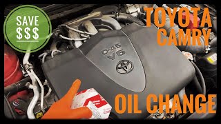 Toyota Camry XLE V6 Engine oil change 2018  2023