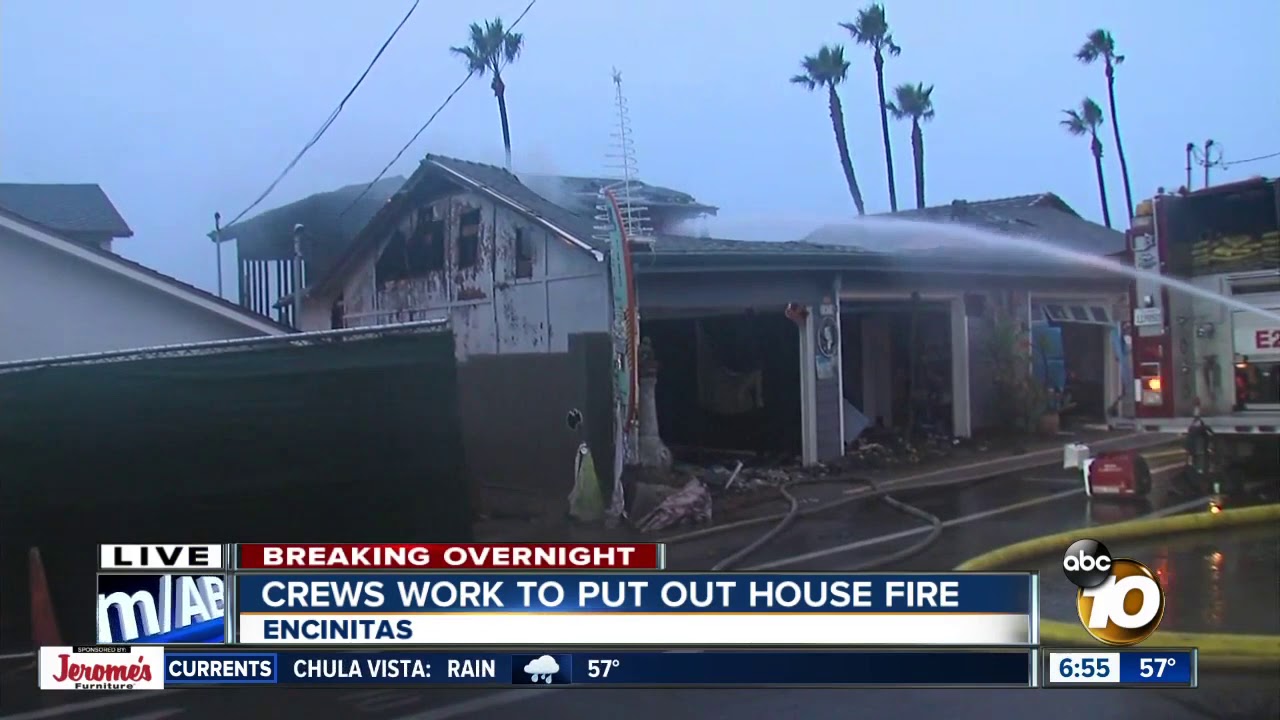 Fire destroys Encinitasarea home YouTube