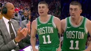 Payton Pritchard kept staring down Reggie Miller after scoring vs 76ers 😂