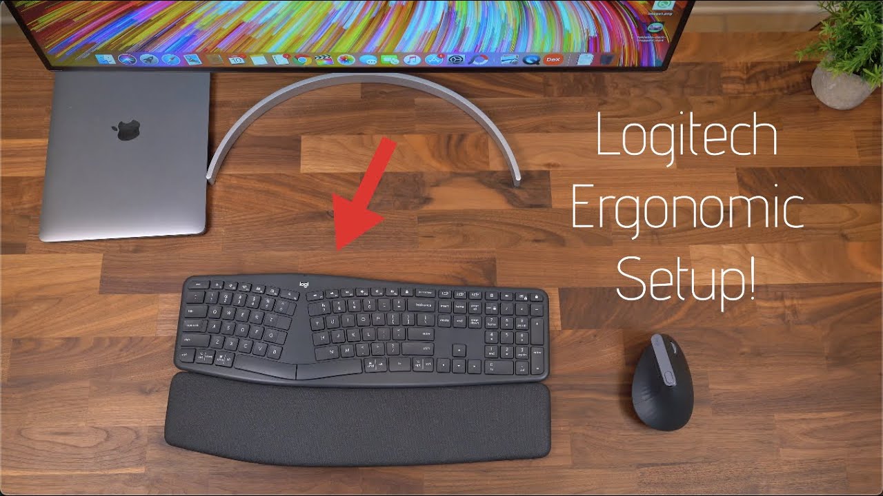 Logitech Ergonomic Setup Ergo K860 Keyboard And Mx Vertical Mouse Youtube