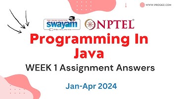 Nptel Programming in Java Week 1 Assignment 1 Answers and Solutions 2024 | Swayam Platform