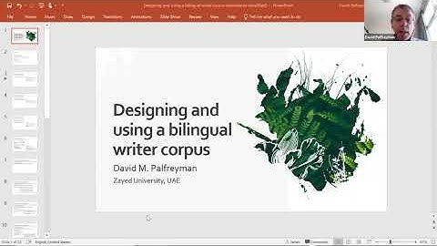 Designing and using a bilingual writer corpus, Prof David Palfreyman