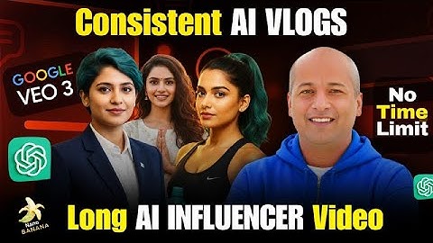 How to Create FREE Long AI Influencer Video Using Nano Banana, ChatGPT and Google Flow