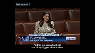 Rep. Sara Jacobs On The House Floor Naming Of The Susan A. Davis Post Office