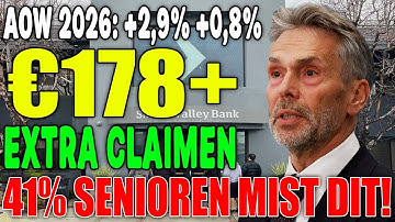 🚨 AOW 2026: 2,9% + extra 0,8%! Claim €178+ & IASK nu – 41% senioren mist dit!